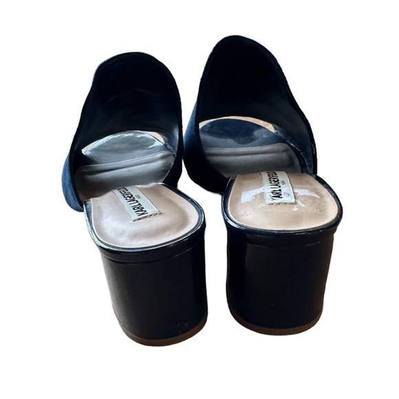 KARL LAGERFELD Designer Mules Slip On Hettie Chunky Heel Suede Tassel Size 8 - Picture 4 of 7